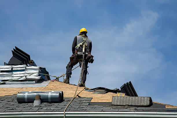Professional Roof Replacement technician working in Round Mountain, TX